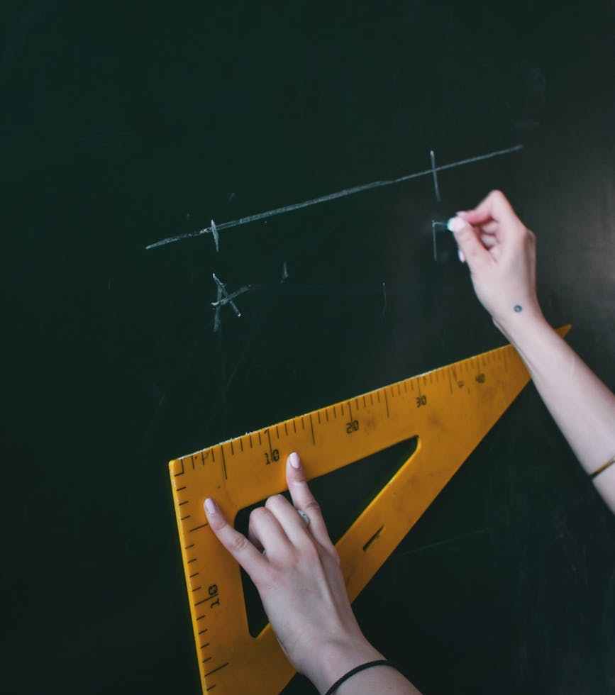 person solving distance of points