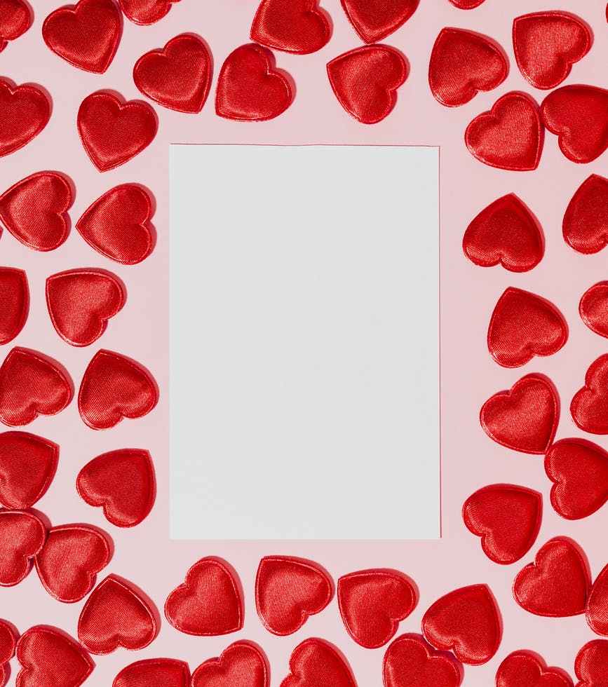 white and pink heart illustration