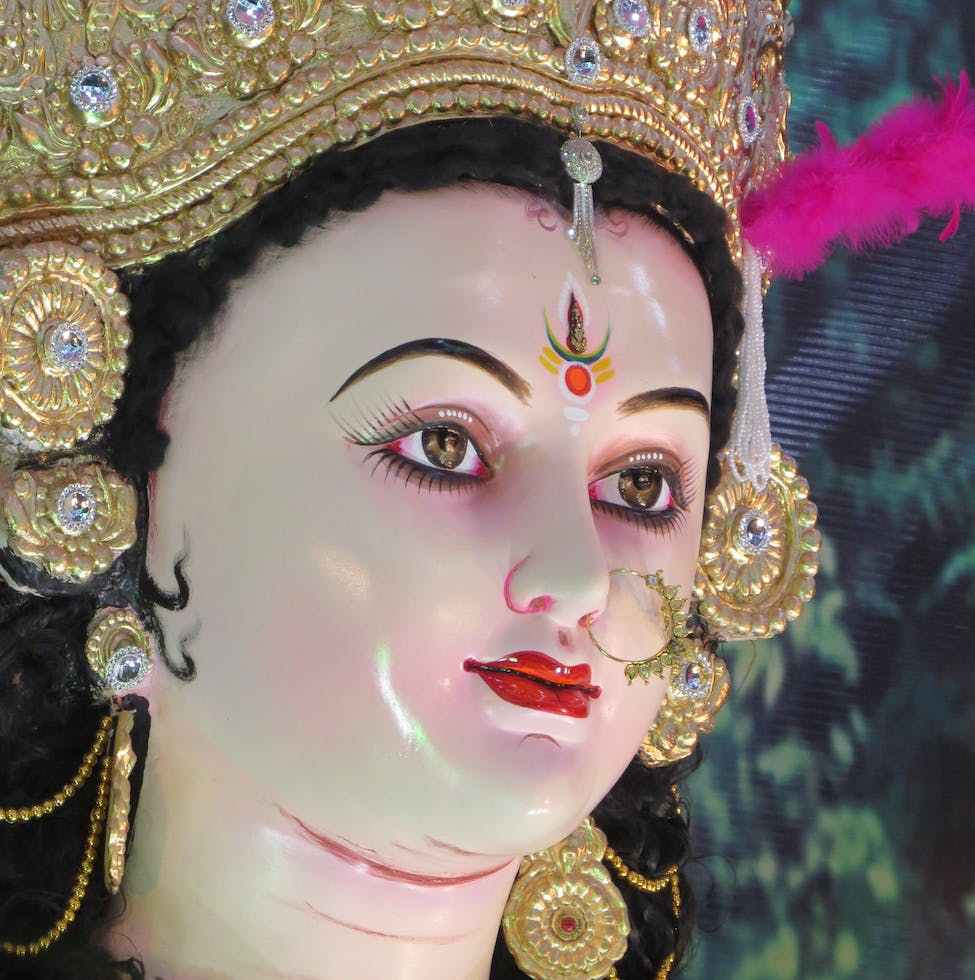 devi durga face close up